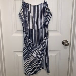 White and blue dress